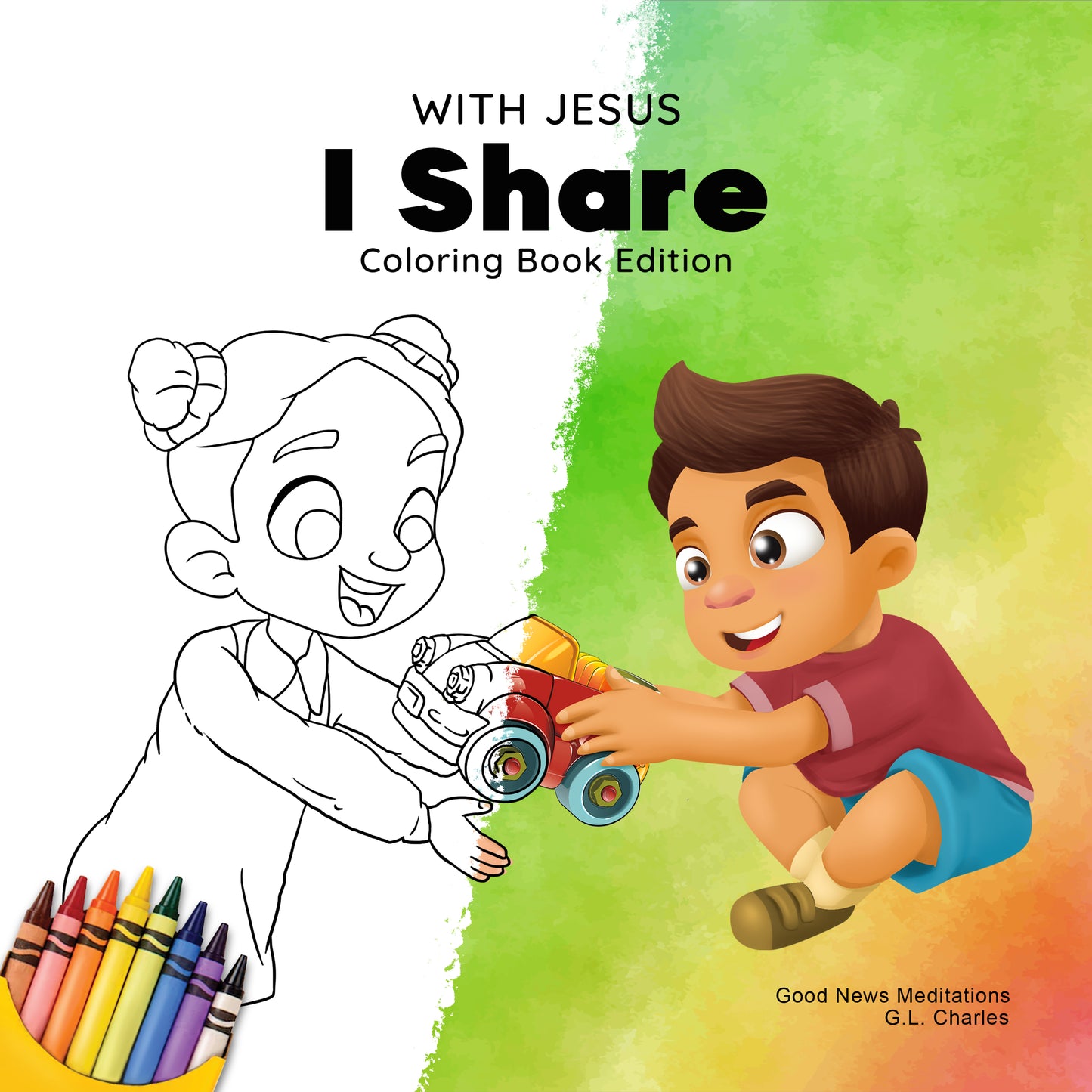 With Jesus I Share Coloring Book - Print Ready - Digital Product - Instant Download