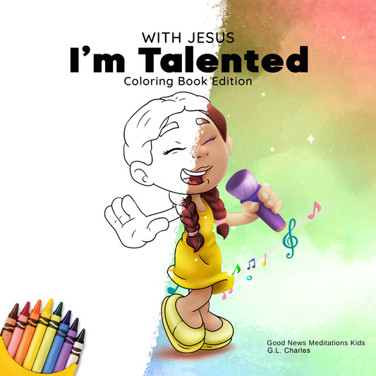With Jesus I am Talented Coloring Book - Print Ready - Digital Product - Instant Download - CA
