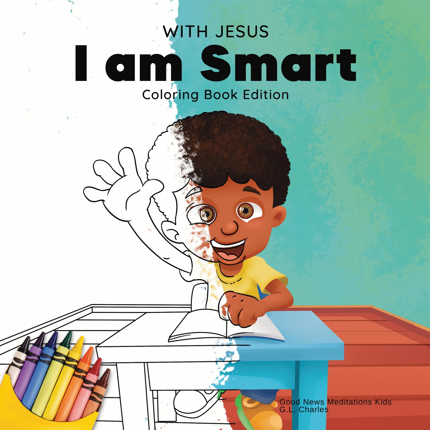 With Jesus I am Smart Coloring Book - Print Ready - Digital Product - Instant Download