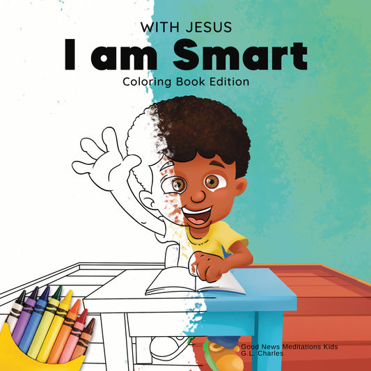 With Jesus I am Smart Coloring Book - Print Ready - Digital Product - Instant Download