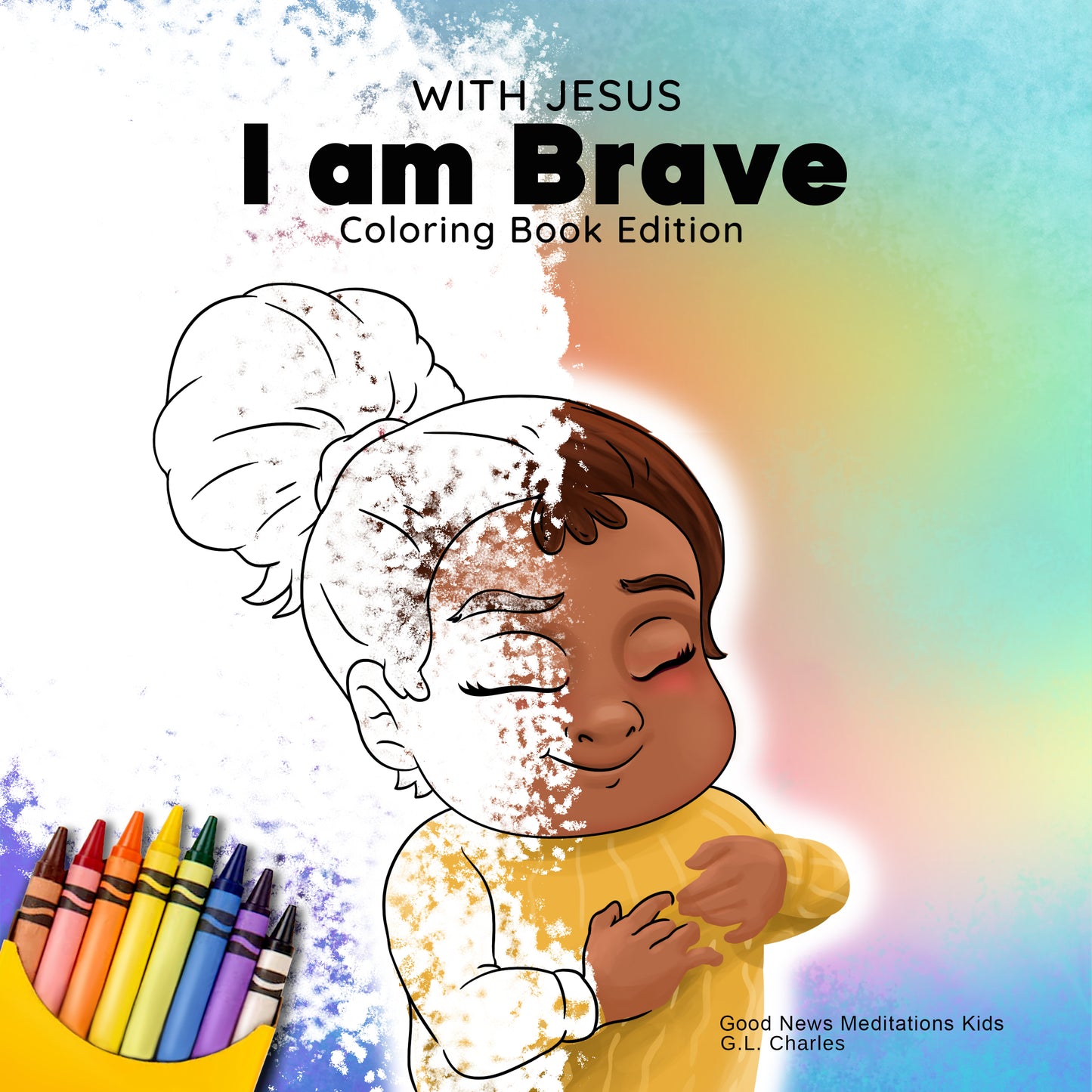 With Jesus I am Brave Coloring Book - Print Ready - Digital Product - Instant Download