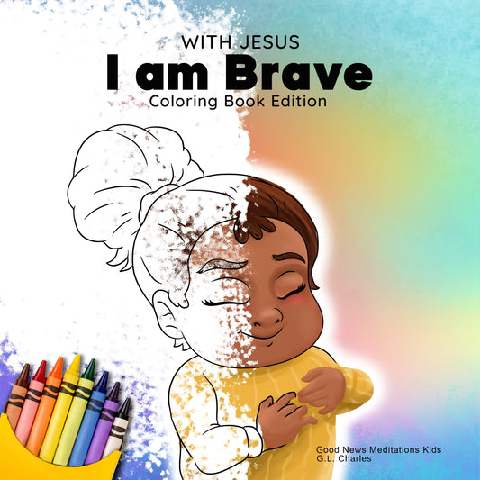 With Jesus I am Brave Coloring Book - Print Ready - Digital Product - Instant Download - CA