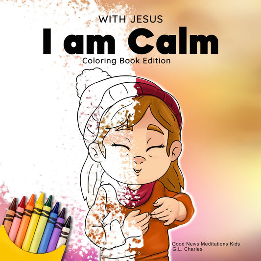 With Jesus I am Calm Coloring Book - Print Ready - Digital Product - Instant Download - CA