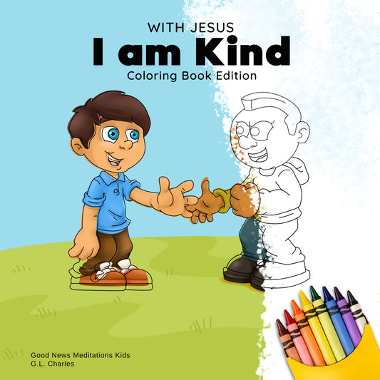 With Jesus I am Kind Coloring Book - Print Ready - Digital Product - Instant Download