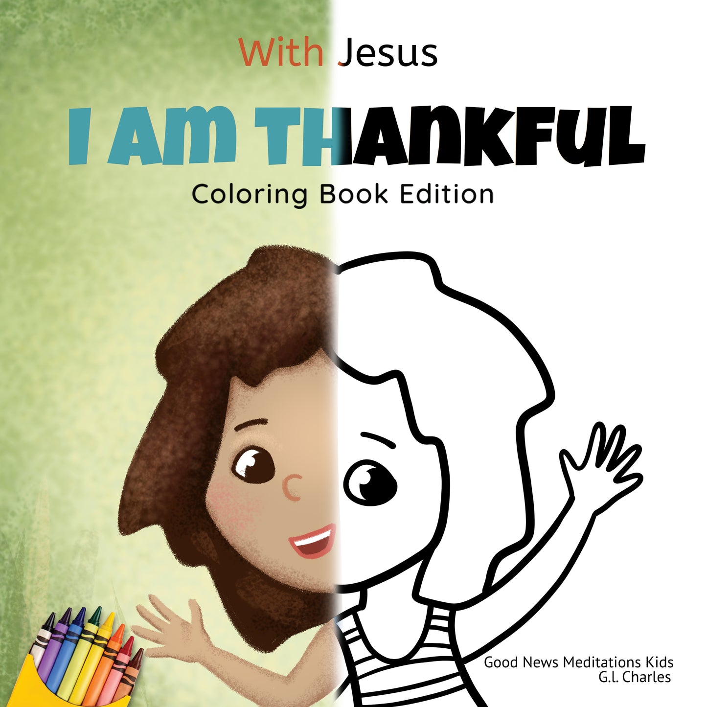 With Jesus I am Thankful Coloring Book - Print Ready - Digital Product - Instant Download