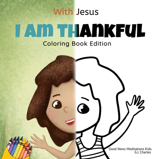 With Jesus I am Thankful Coloring Book - Print Ready - Digital Product - Instant Download - CA