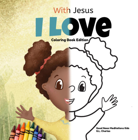 With Jesus I Love Coloring Book - Print Ready - Digital Product - Instant Download - CA