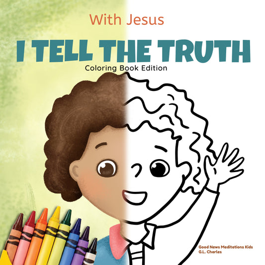 With Jesus I Tell The Truth Coloring Book - Print Ready - Digital Product - Instant Download - CA